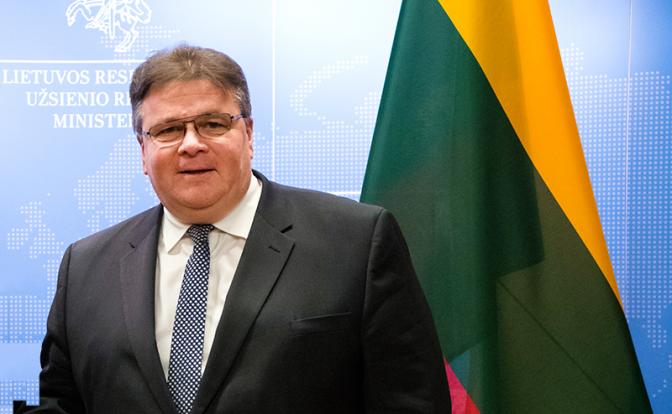 На фото: министр иностранных дел Литвы Линас Линкявичюс